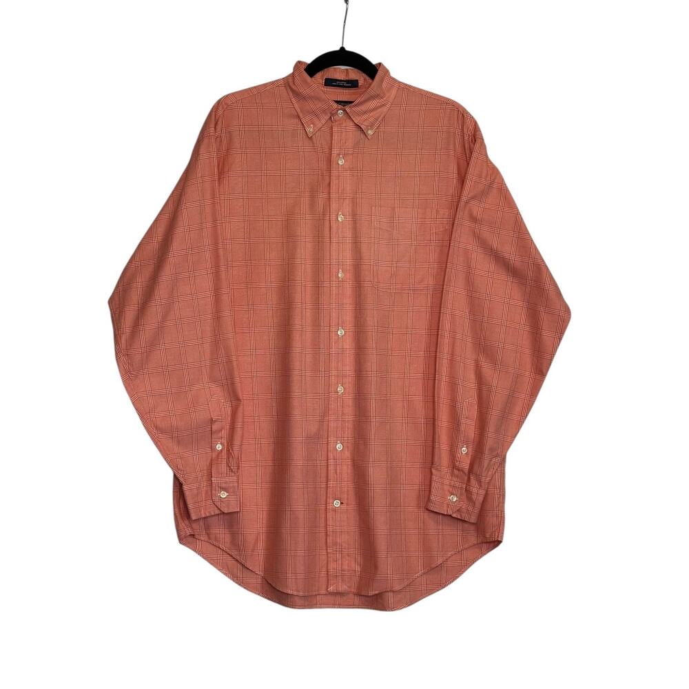 Daniel Cremieux orange plaid long sleeves shirt size Medium